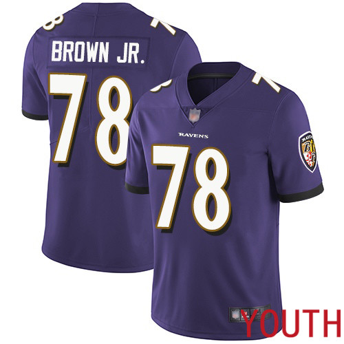 Baltimore Ravens Limited Purple Youth Orlando Brown Jr. Home Jersey NFL Football #78 Vapor Untouchable->youth nfl jersey->Youth Jersey